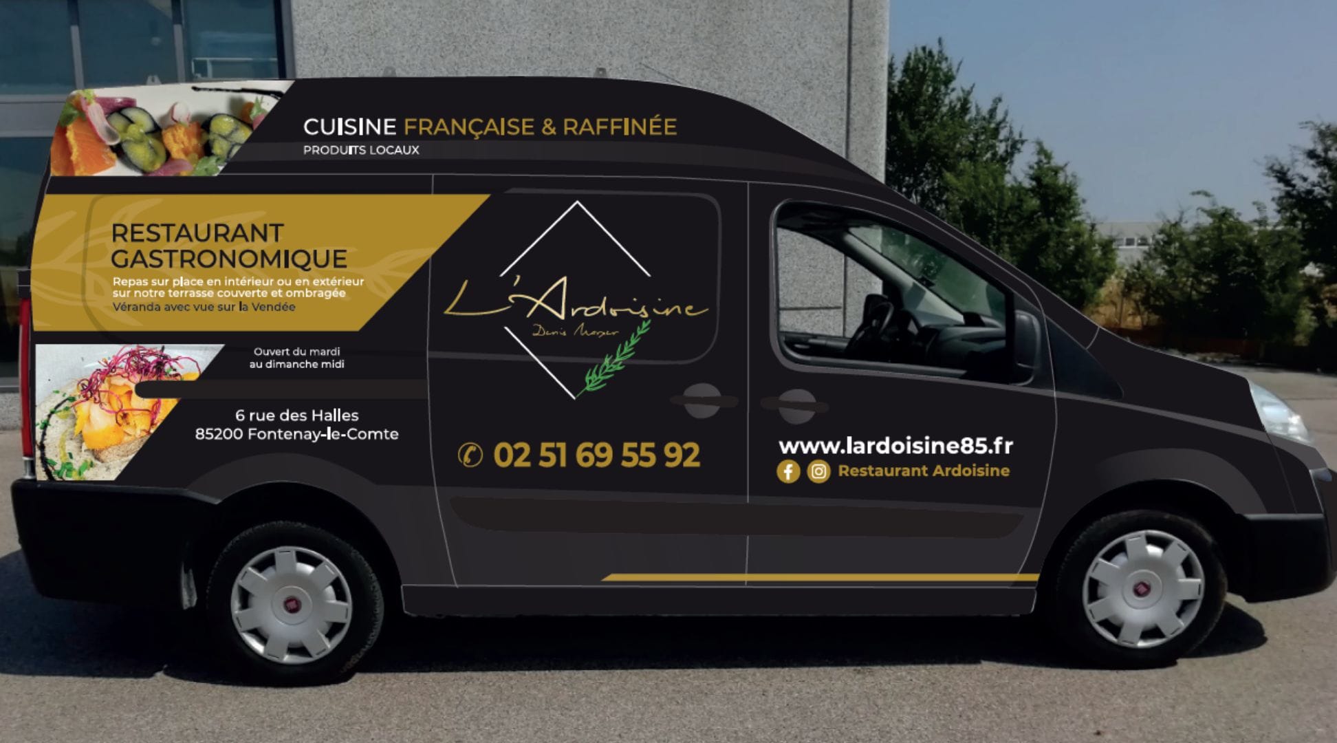 Restaurant l&rsquo;Ardoisine : Un total covering pour maximiser leur visibilité à Fontenay-le-Comte
