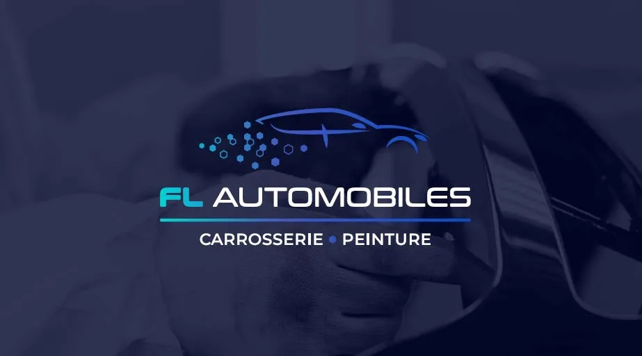 FL Automobiles : Identité visuelle, signalétique de façade et habillage de véhicule pour un atelier de carrosserie