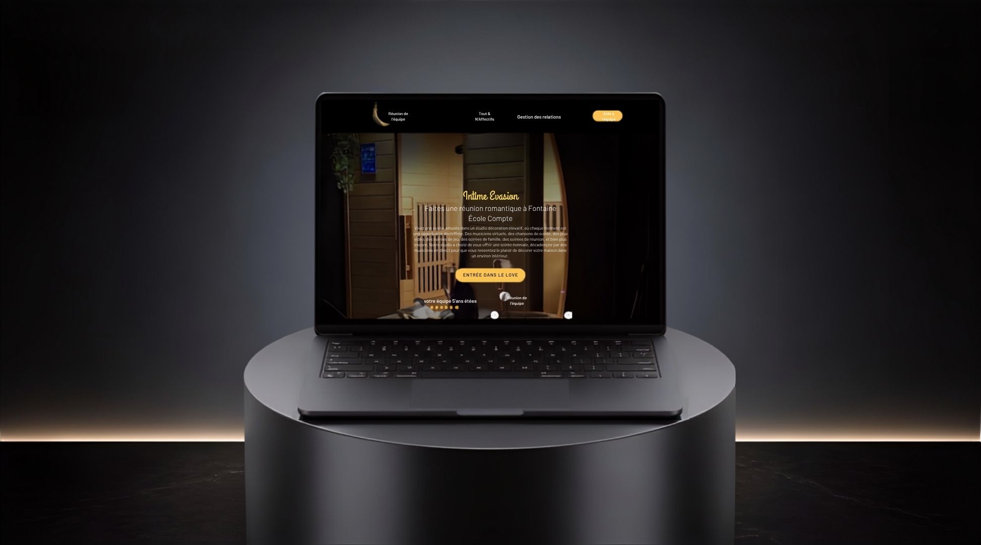 Intime Evasion : Création d&rsquo;un site web one-page avec réservation et stratégie de community management pour une love room